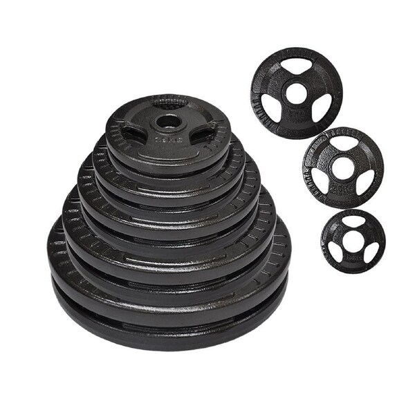Total 70kg Set6 Olympic Cast Iron Weight Plate Set - Energetics Home Gym