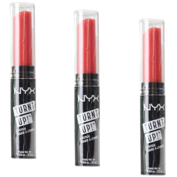 3pcs Nyx Professional Makeup 2.5g Turnt Up Lipstick - 14 Rags To Riches