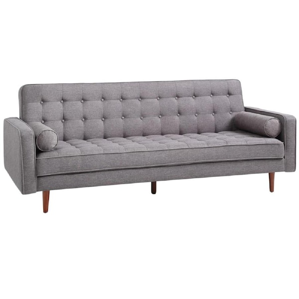 Sofia Sofa Bed Modern 3 Seater Futon Convertible and Comfortable Space Saving Couch Dark Grey