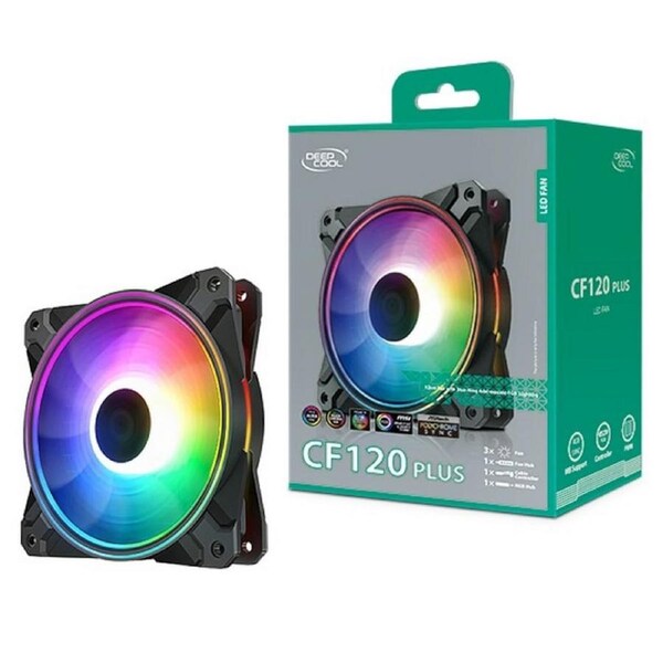 Deepcool 120mm CF 120 Plus 3 in 1 Pack Customisable Addressable RGB LED Lighting [DP-F12-AR-CF120P-3P]