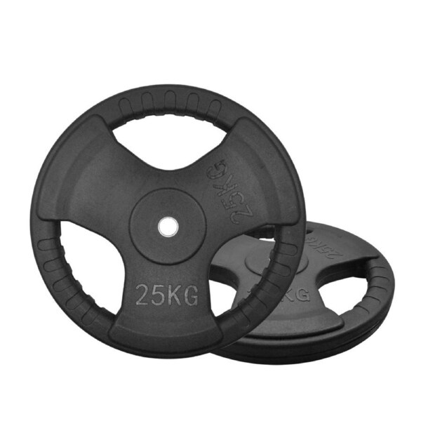 25kg x 2 Standard Rubber Coated Weight Plate Set - Commercial Grade