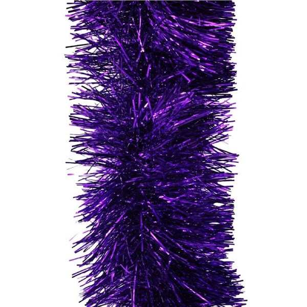 10m PURPLE Christmas Tinsel 150mm wide
