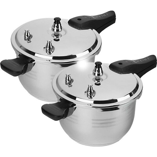 2X 4L Commercial Grade Stainless Steel Pressure Cooker