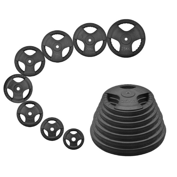 Total 30kg Set1 Standard 26.5MM Rubber Coated Weight Plate Set - Commercial Grade