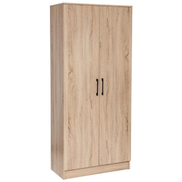 Multi-Purpose Broom Cupboard 2 Door - Light Sonoma Oak