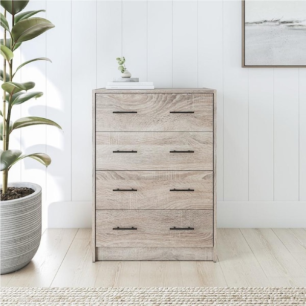 Drawer 4 Chest - Light Sonoma Oak