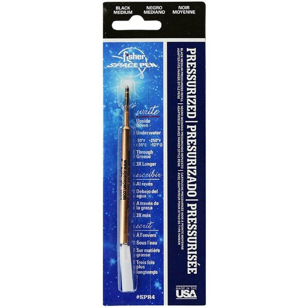 Fisher Space Pen Medium Black Pressurised Refill Cartridge