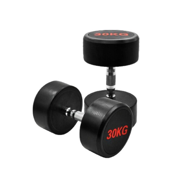 30kg x 2 Commercial Grade - Rubber Coated Dumbbell Hand Weight - Rubber Dumbbell