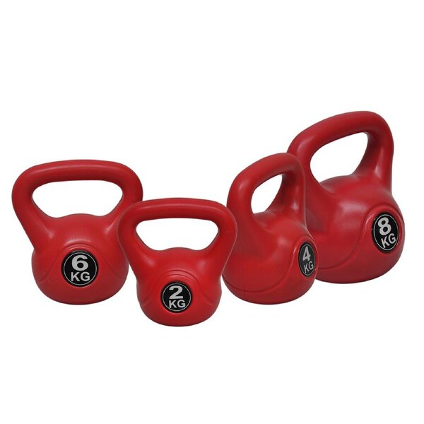 2+4+6+8kg - Total 20kg Kettlebell Weight - Home Gym Training Kettle Bell Exercise