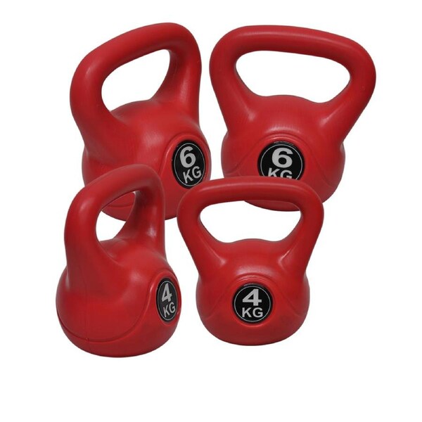 4+4+6+6kg - Total 20kg Kettlebell Weight Set - Home Gym Training Kettle Bell