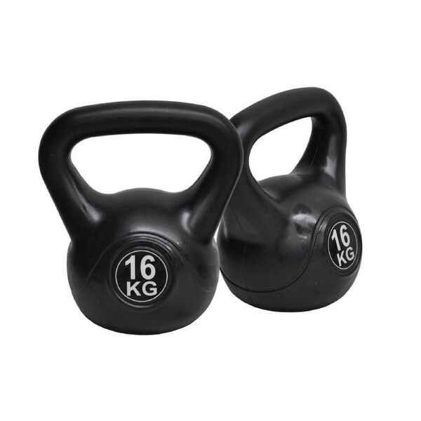 16kg x 2 - Total 32kg Kettlebell Weight Set - Home Gym Kettle Bell