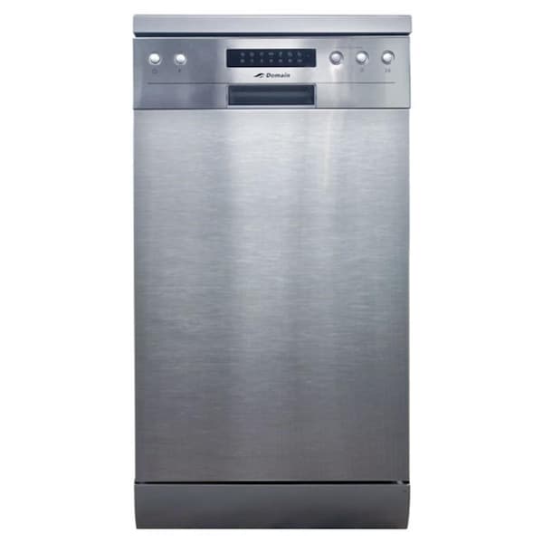 Domain 45cm Slimline 8 Place Stainless Steel Electronic Freestanding Dishwasher