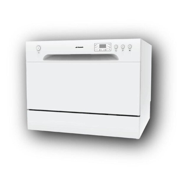 Domain 6 Place Stainless Steel Electronic Benchtop Dishwasher - White