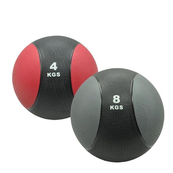 4kg + 8kg Commercial Rubber Medicine Ball Set / Gym Fitness Fit Exercise Ball