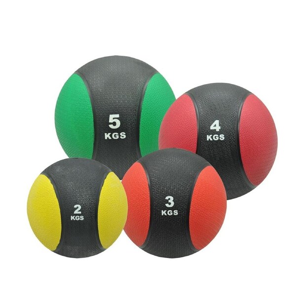 2kg+3kg+4kg+5kg Commercial Rubber Medicine Ball Set / Gym Fitness Exercise Ball
