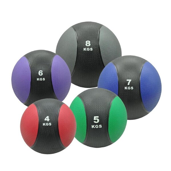 4kg+5kg+6kg+7kg+8kg Commercial Rubber Medicine Ball Set / Fitness Exercise Ball