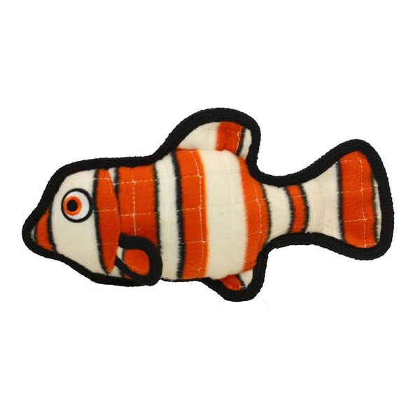 Orange Fish Ocean Creatures Tuff Dog Toy for Large & Extra Large Dogs by Tuffy