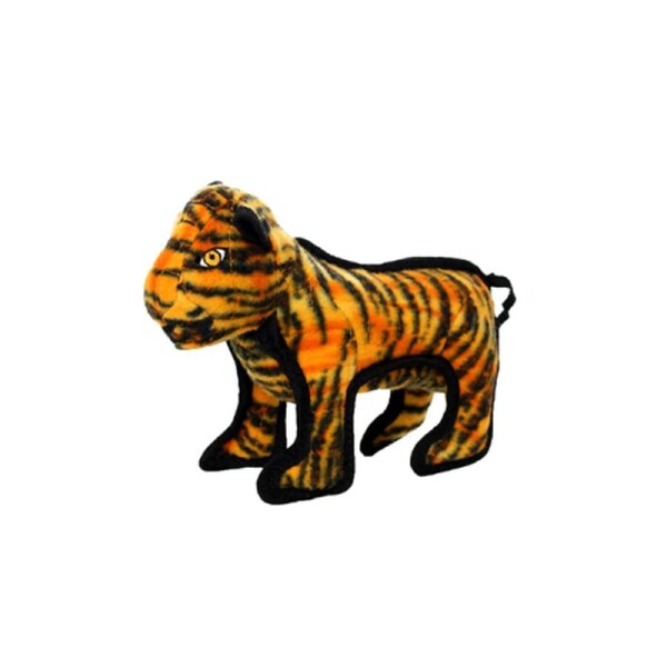 Zoo Junior Tiger Tuff Dog Toy for Medium & Large Dogs by Tuffy