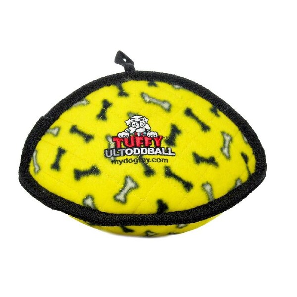 Ultimate Odd Ball Yellow Bone Tuff Dog Toy for Medium & Large Dogs by Tuffy