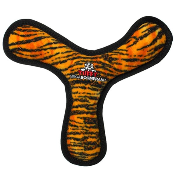 Mega Bowmerang Tiger Tuff Dog Toy for Large & Extra Large Dogs by Tuffy
