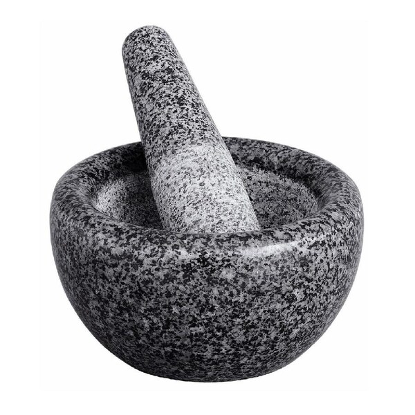Avanti Pencil Edge Black Mortar and Pestle 18cm x 9cm