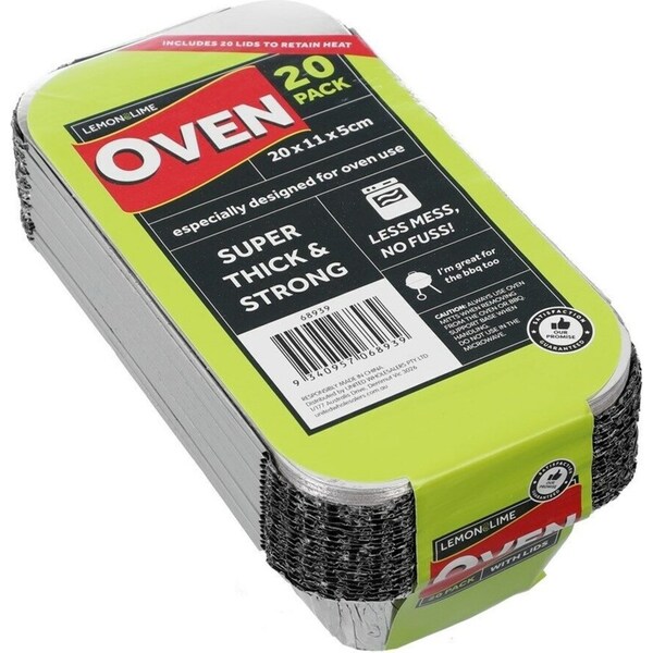 100pc Aluminium Foil Baking Loaf Pan Party Tray Lid Container Bread Cake 20x11CM