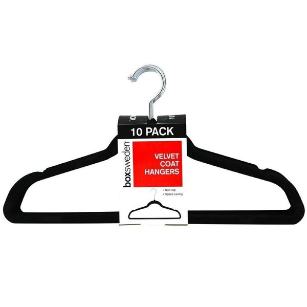 50x Non Slip Large Velvet Hangers Thin Clothes Cloths Coat Shirt Storage Flocked