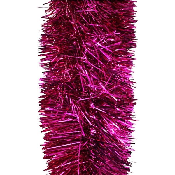 10m HOT PINK Christmas Tinsel 150mm wide