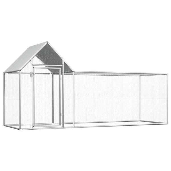 Chicken Coop 3x1x1.5 m Galvanised Steel vidaXL