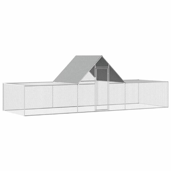Chicken Coop 6x2x2 m Galvanised Steel vidaXL