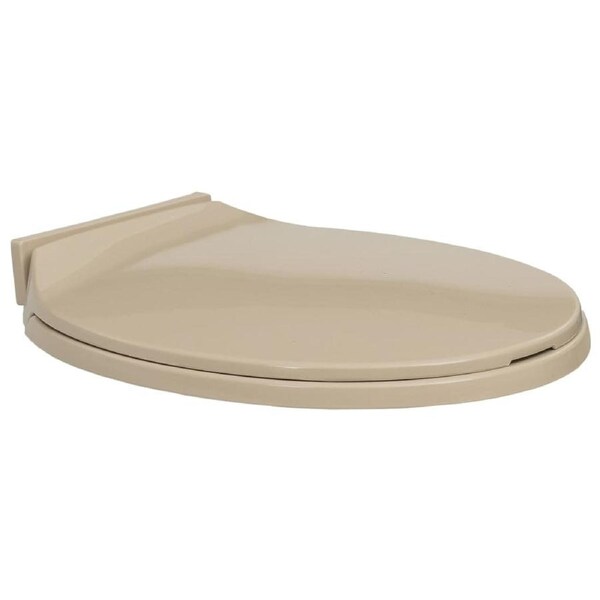 Soft-Close Toilet Seat Beige Oval vidaXL