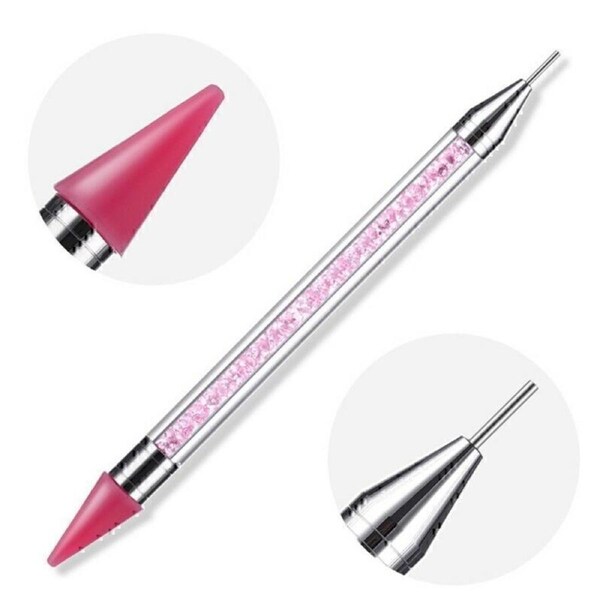 Rhinestone Diamond Picker Dot Dotting Nail Art Dual-ended Gem Pen Crystal Red