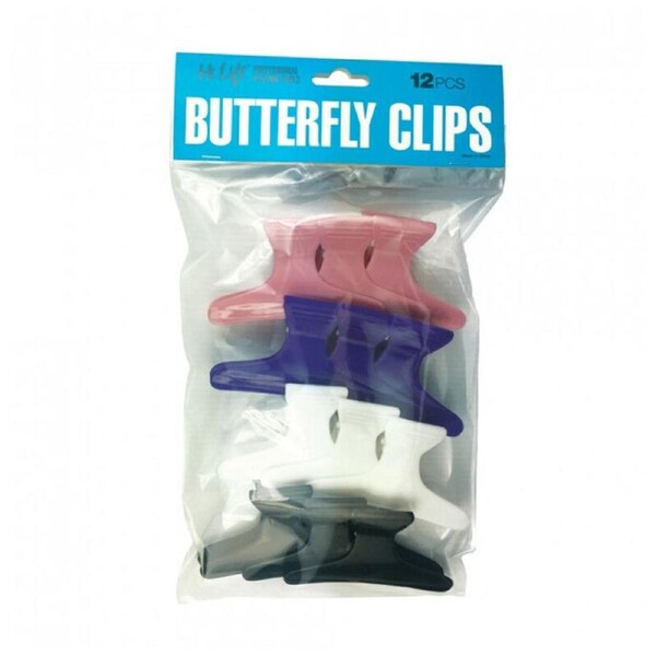 Hi Lift Professional Colours Butterfly Hair Clips Hairdresser Apprentice 12 pcs