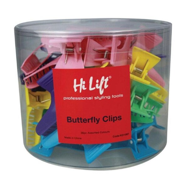 Hi Lift Professional Colours Butterfly Clips Hairdresser Apprentice Hair 36 pcs