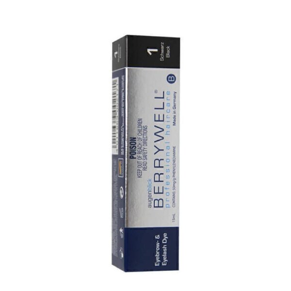 Berrywell Eyebrow And Eyelash Tint Tinting Colour Dye #1 Black 15ml