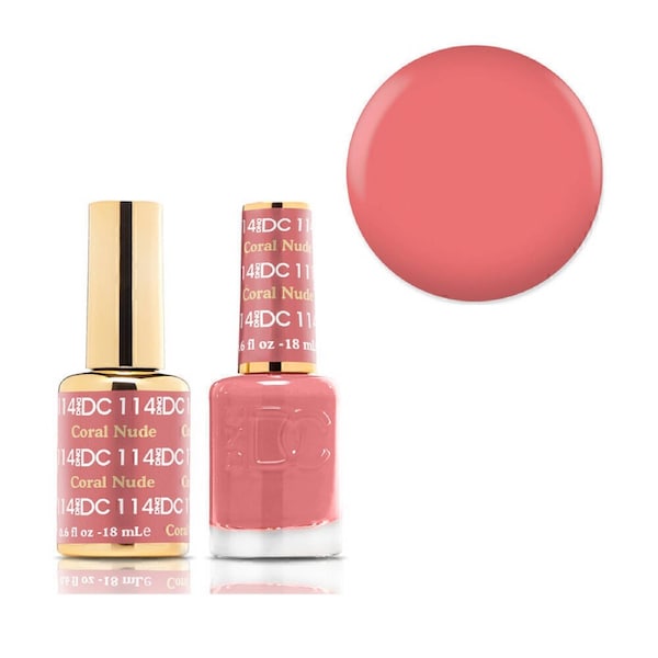 DND 114 Coral Nude - DC Collection Nail Gel Polish 18ml