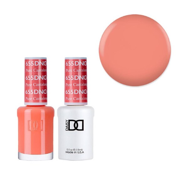 DND 655 Pure Cantaloupe - Daisy Collection Nail Gel & Polish Duo 15ml