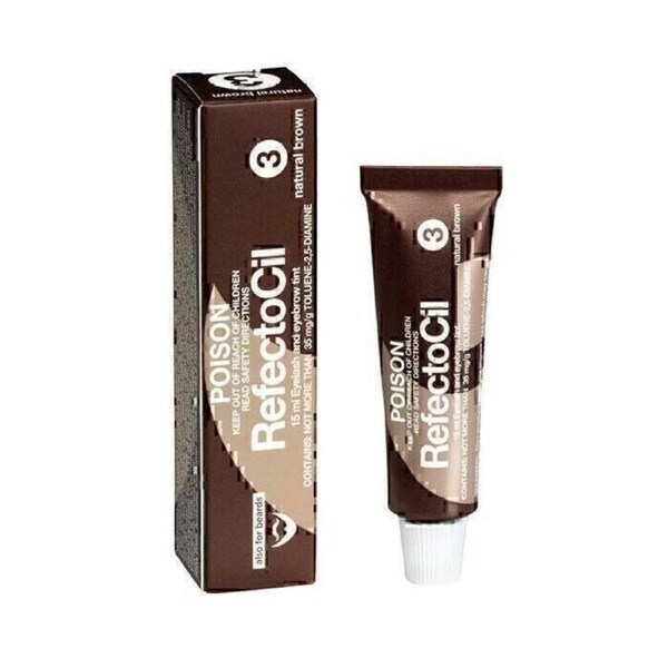 Refectocil Tint #3 Natural Brown Eyelash Lash Eyebrow Brow Tinting Colour 15ml