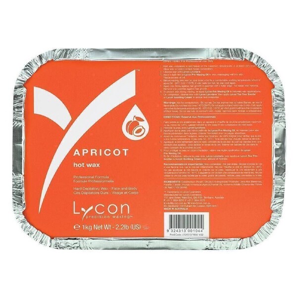 Lycon Apricot Hard Hot Wax Waxing Hair Removal 1kg