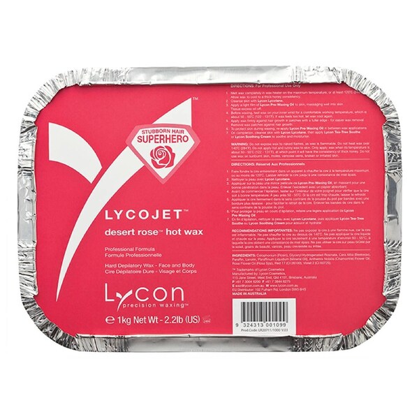 Lycon LycoJet Desert Rose Hard Hot Wax Waxing Hair Removal 1kg