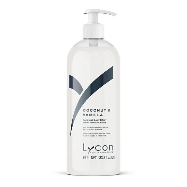 Lycon Coconut Vanilla Hand & Body Lotion Skin Care Wax Waxing 1L 1000ml