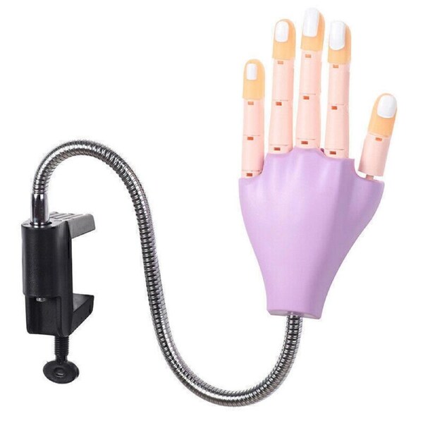 Nail Art Practice Training Model Trainer Hand Finger Refit Replace 200 Gel Tips