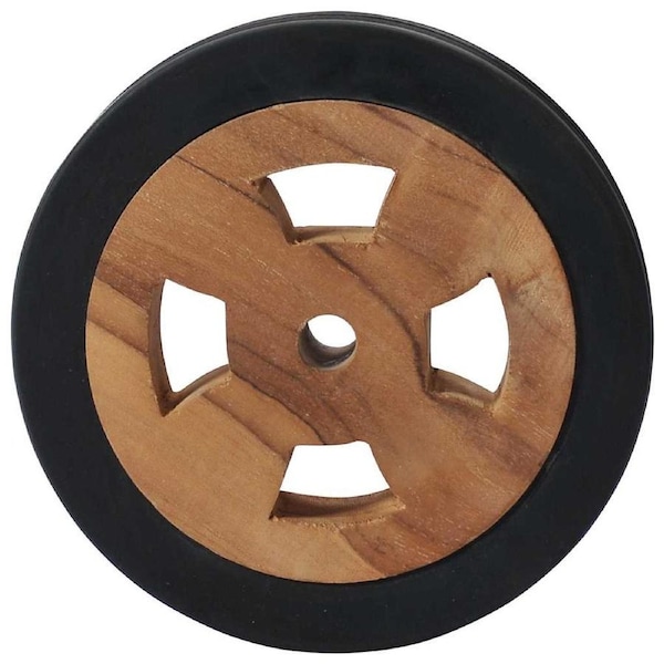 Sunlounger Spare Wheels 2 pcs Solid Teak Wood vidaXL
