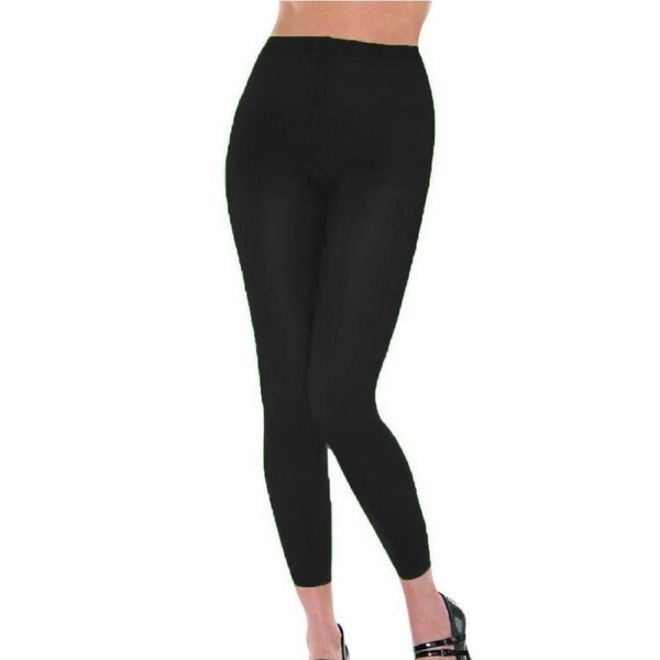 FOOTLESS TIGHTS Ladies Fluro Colourful Dance Hosiery Womens Stockings Black