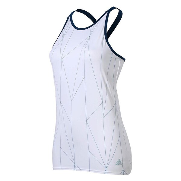 ADIDAS Girls Club Tank Tennis Top Sports Kids Childrens Climalite White/Tech Steel / 7-8 Years Old