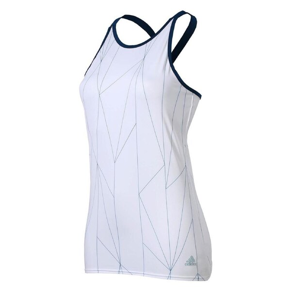 ADIDAS Girls Club Tank Tennis Top Sports Kids Childrens Climalite White/Tech Steel / 9-10 Years Old
