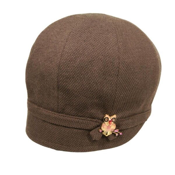 GOORIN BROTHERS Ladies Hooty Drop-Slope Cloche Hat - Brown Brown / X-Small