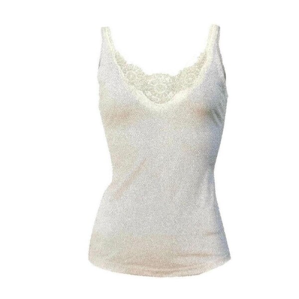 MERINO SKINS Ladies Dianthe Camisole Top Merino Wool Rich Thermals - Natural XL (AUS 16)