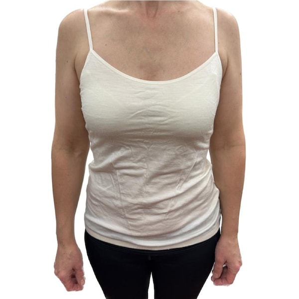MERINO SKINS Womens Essential Camisole Wool Thermal Top Thermals Cami - Natural XXL (AUS 18)