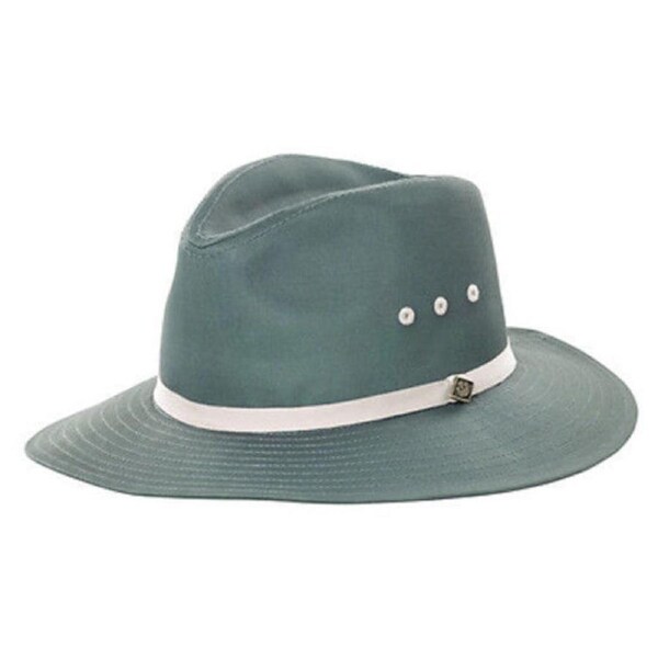 GOORIN BROTHERS Breakwater Beach Summer Cotton Fedora Hat Cap Bros 600-9503 Slate / M